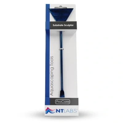 Image of NT Labs ProCare Substrate Sculptor, Aquascaping Tools, Blue Scape Tool, Premium Stainless Steel, Flattener.