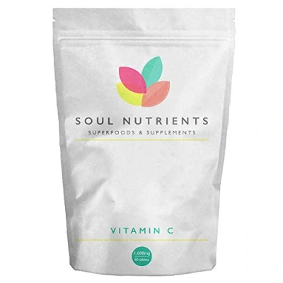 Image of Vitamin C Tablets 1000mg 60 Sugar Free Immune Support Vegan Friendly