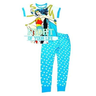 Image of TDP Textiles Wonder Woman Night Ladies Pyjamas, 8 10 Multicoloured