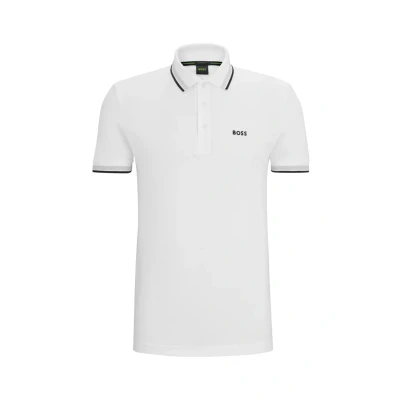 Image of BOSS Paddy AP Heritage men&#039;s Polo shirt in White