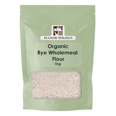 Image of Organic Rye Wholemeal Flour 1kg by Manor Springs
