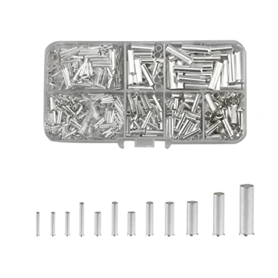 Image of Uninsulated Wire Ferrule Kit, 1000pcs 12 Types of 8 22AWG End Copper Crimp Pin Terminal Connector for Cable Electrical Group Splice(0.5/0.75/1/1.5/2.5/4/6/10mm²)