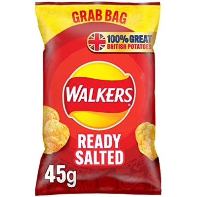 Image of Walkers Ready Salted Crisps Grab Bags 32x45g