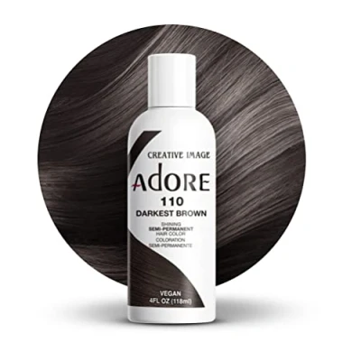Image of Adore Shining Semi Permanent Hair Colour, 110 Darkest Brown