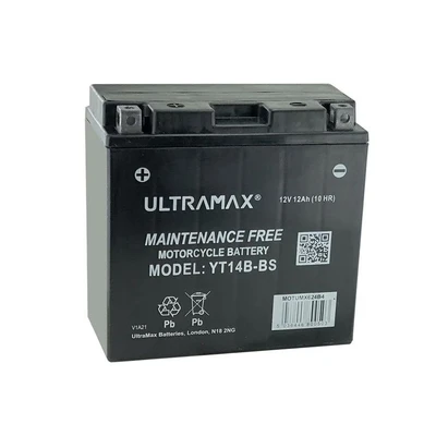 Image of ULTRAMAX YT14B BS AGM Motorcycle Battery (512 903 013) (YT14BBS) (YT14B 4) 12V 12Ah