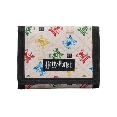 Image of Harry Potter Hogwarts House Crest Nylon Trifold Wallet