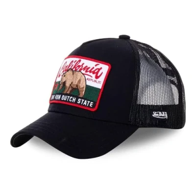 Image of Von Dutch Men&#039;s Baseball Cap California Bear Brown Black One size
