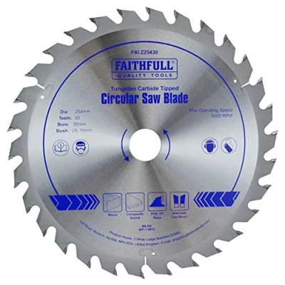 Image of Faithfull FAIZ25430 TCT Circular Saw Blade 254 mm x 30 Bore Teeth