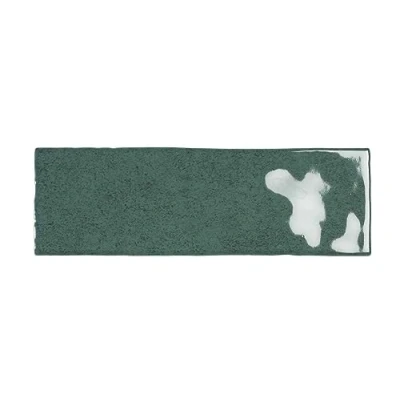 Image of Capri Bathroom Wall Tiles Porcelain Glossy Brick Effect Shape Gloss Finish65 x 200mm Box of 27 Green Verde