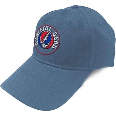 Image of Grateful Dead Baseball Cap Steal Your Face Band Logo Official Denim Blue Unisex One Size