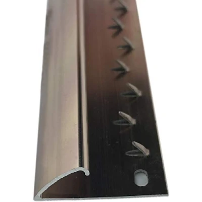 Image of Grandismo® Carpet to Vinyl Flooring or Doorway Trim Metal Plate Strip Threshold Doorbar Bronze Colour