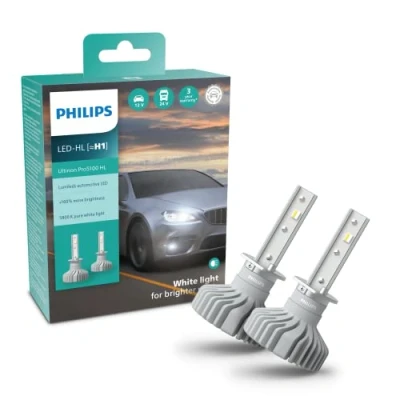 Image of Philips Ultinon Pro5100 LED car headlight bulb (H1), +160%, 5.800K, set of 2