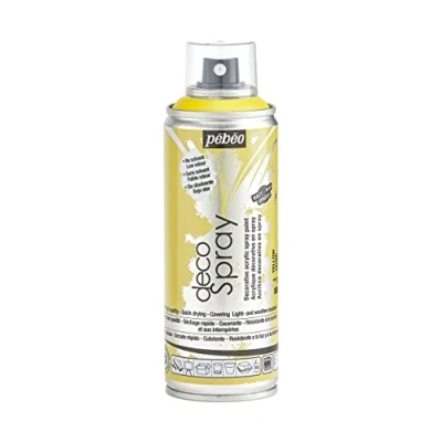 Image of PEBEO 200ml Decospray, Acrylic, Yellow, 16.5 x 5.2 cm