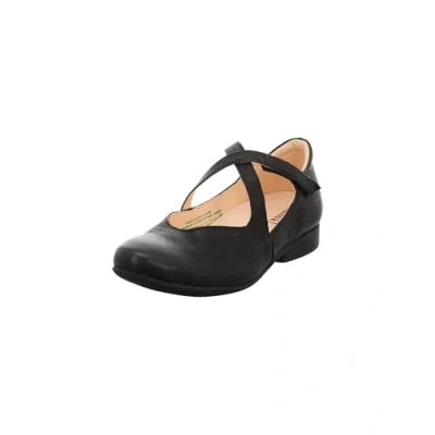 Image of THINK! Damen GUAD2 chromfrei gegerbte nachhaltige Halbschuhe, Schwarz 0000