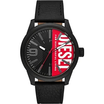 Image of Diesel Watch for Men Rasp Nsbb Quartz/3 Hand movement 46mm case size with a Leather strap DZ2180