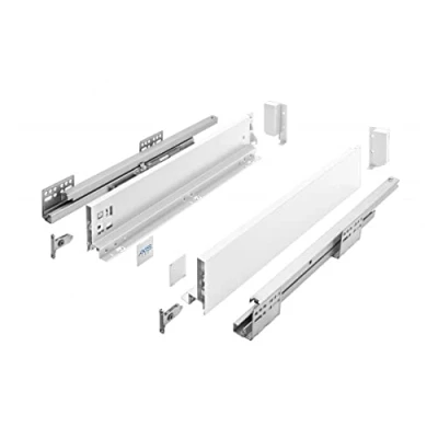 Image of GTV AXIS PRO Drawer System I Set with Full Extension and Integrated Damping White Load Capacity up to 40 kg Soft Close Free Access Width 500 mm Height 86