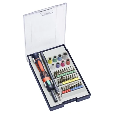 Image of kwb bit box for precision mechanic 40 pieces incl. Screwdriver handle, micretecuts and flexible wave