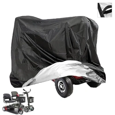 Image of VVHOOY Mobility Scooter Cover 170x61x117cm Waterproof, 210D Oxford Heavy Duty 4 Wheeled Power Travel Storage All Weather Outdoor Protection 67 x 24 46 inch
