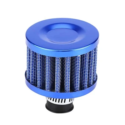 Image of Car 12mm Air Filter Breather Filter, Universal Clamp On Cold Intake Round Tapered for Crankcase Scooter Atv Dirt Pit Bike Motorcycle(Blue)