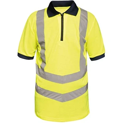 Image of Regatta Professional Hi Vis Quick Drying Polo, Yellow/Navy, XXL