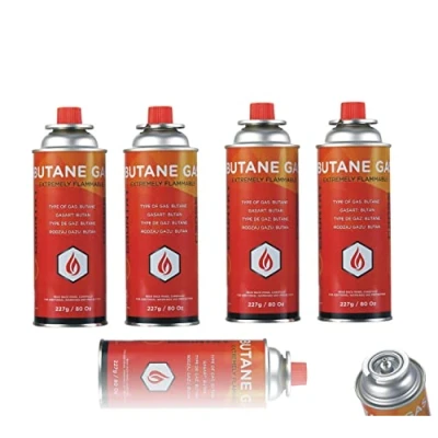 Image of Pilot Imports BUTANE GAS BOTTLES CANISTERS FOR COOKER HEATER BBQ (Pack of 4)