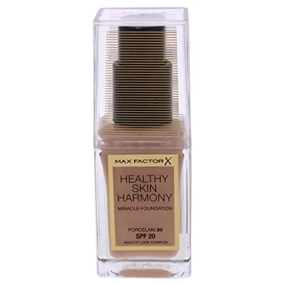 Image of Healthy Skin Harmony Miracle Foundation SPF 20 30 Porcelain by Max Factor for Women 1 oz Foundation, beige, (Pack of 1)
