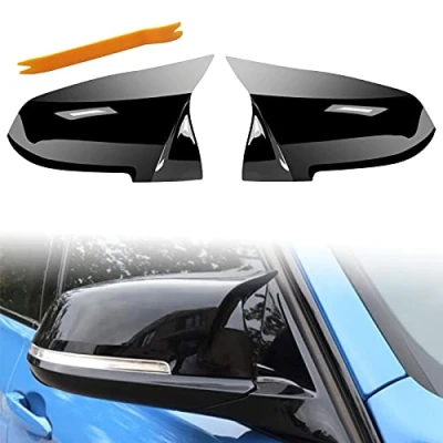 Image of SiChun Door Mirror Covers,Glossy Black Replacement Rearview Side Covers Caps for BMW F20 F22 F23 F30 F31 F32 F33 F36 F87 M2 X1 E84