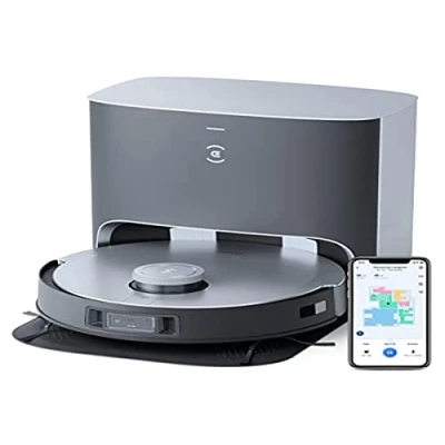 Image of ECOVACS DEEBOT X1+ Robot Vacuum Cleaner Washer + Automatic Waste Station (3.2L), Suction Power 5000PA, Obstacle Avoidance, 3D Mapping, 5200mAh Battery, Voice Assistant