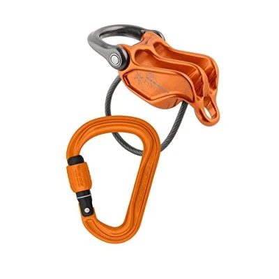 Image of DMM Pivot Belay Device/Phantom HMS Carabiner Set Orange