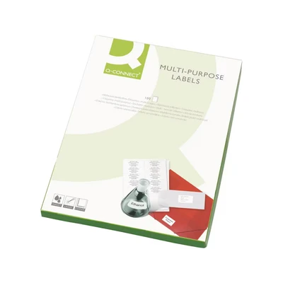 Image of Q Connect Multi Purpose Label 199.6x289mm 1 per A4 Sheet Pack of 100 White