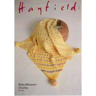 Image of Hayfield Baby Blossom Chunky Knitting Pattern 5575 Blanket