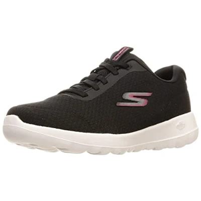 Image of Skechers Women&#039;s Go Walk Joy Ecstatic Sneaker, Black/White, 3 UK