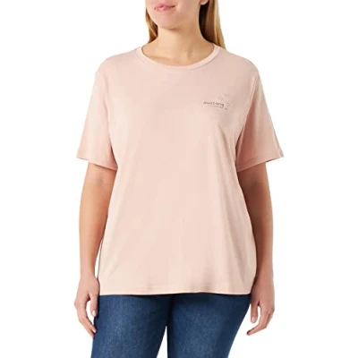 Image of MUSTANG Women&#039;s Alina C Chestprint T Shirt, Rose Smoke 8421, XL