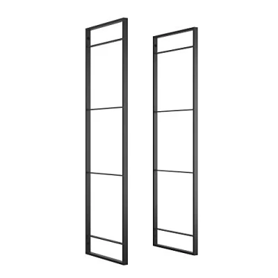 Image of Emuca Structure for bookcases, Ladder Shelf, Industrial style Storage Rack, 1150 mm (45,3 inch) height, Steel, Black finish