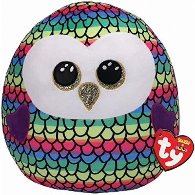 Image of TY UK Ltd 2007559 Owen Squishaboo 10&quot; Owl kuscheliges Kissen, Multicolor