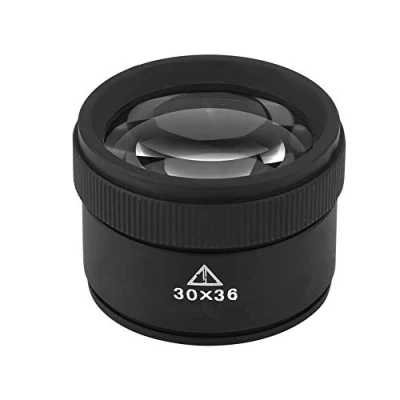 Image of Garsent 30X Magnifier Zinc Alloy Jewelry Magnifying Glass, Portable Pocket Glass Inspection Tool for Stamp, Coin Collection, Jewelries