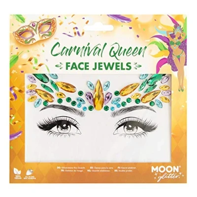 Image of Face Jewels by Moon Glitter Festival Body Gems, Crystal Make up Eye Stickers, Temporary Tattoo (Carnival Queen)
