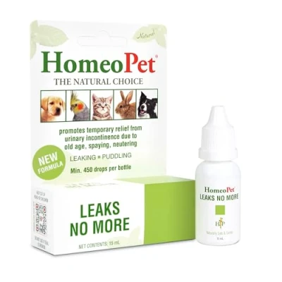 Image of HomeoPet Leaks No More, Urinary Incontinence Relief for Pets, Safe and Natural Medicine, 15 Milliliters