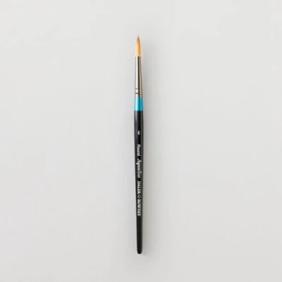 Image of Daler Rowney Aquafine Watercolour Brush, Soft Synthetic Hair, Short Handle, Round, 6