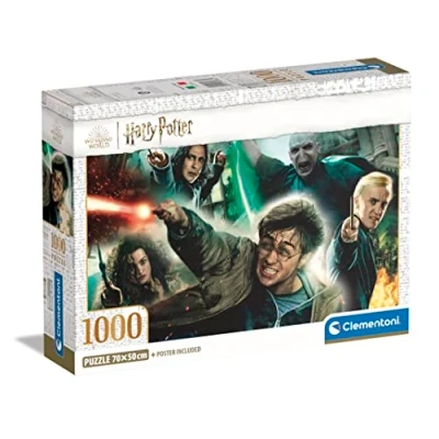Image of Clementoni 39788 Harry Potter Puzzles 1000 Pieces Adult Jigsaw Puzzles, Made In Italy, multi coloured
