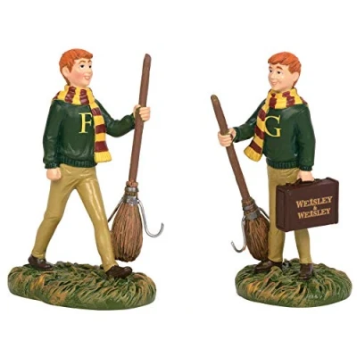 Image of Harry Potter Village Fred &amp; George Weasley Figurine