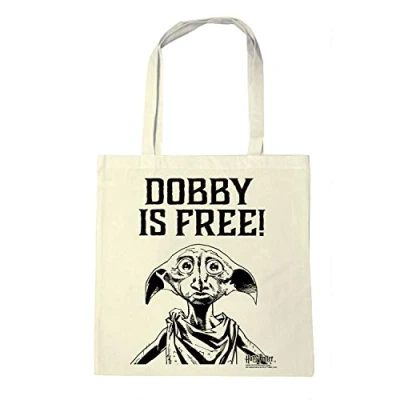 Image of Logoshirt Harry Potter Dobby Is Free Shopping Bag Eco Resuable Shopper Original Licensed Design