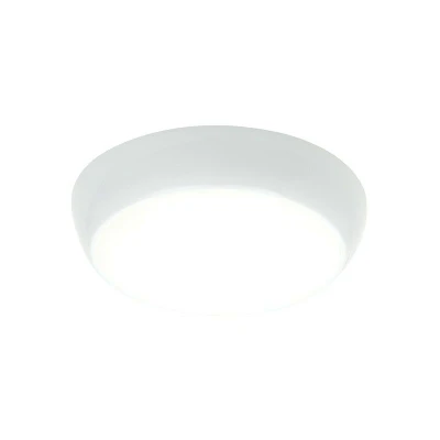 Image of Flush Ceiling Light 325mm Round Em IP44 16W &amp; 2W Gloss White