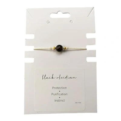 Image of VIE Single Bead Wristlet (Black Obsidian)