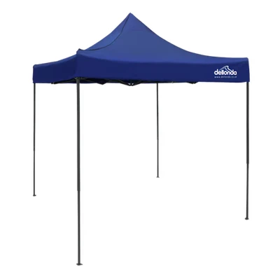 Image of Dellonda Premium 2x2m Pop Up Gazebo Water Resistant Carry Bag Stakes Weight Bags Blue Canopy