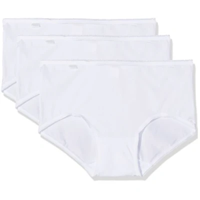 Image of Sloggi Women&#039;s 24/7 Microfibre Midi C3P Briefs, WHITE, 38