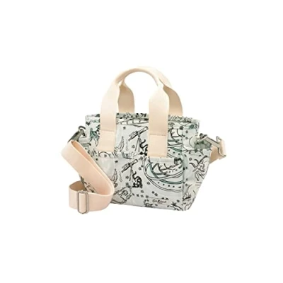 Image of Cath Kidston Mini Tripper Crossbody Tote Bag Celestial in Pale Blue PVC Reverse Coated Cotton