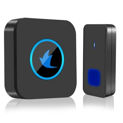 Image of Wireless Doorbell, Waterproof Plug in Cordless Door Chime Kit, 1000ft Range, 5 Volume Levels with 55 Chimes and LED Flash Lights