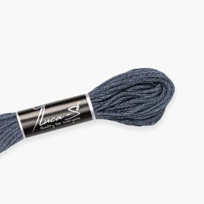 Image of Premium Embroidery Thread Luca S, 100% Giza Cotton, Oeko TEX Certified Stranded Cotton 501 / DMC 413 Anchor 401