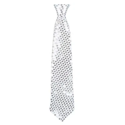 Image of Boland 1 Piece Tie Length 40 cm with Elastic Band Spangles Sequins Plain Colours Glamour Accessory Carnival Theme Party Costume Fancy Dress Outfit Unisex Halloween Suit